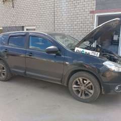 Nissan Qashqai на водородной очистке двигателя в компании ВОДОРОДОФФ (ранее Водород+ НН) Nissan Qashqai проходит водородную очистку двигателя