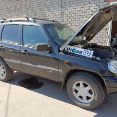 Chevrolet Niva на водородной очистке двигателя в компании ВОДОРОДОФФ (ранее Водород+ НН) Chevrolet Niva проходит водородную очистку двигателя