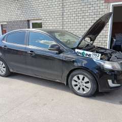 Kia Rio на водородной очистке двигателя в компании ВОДОРОДОФФ (ранее Водород+ НН) Kia Rio проходит водородную очистку двигателя