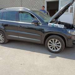 Volkswagen Tiguan на водородной очистке двигателя в компании ВОДОРОДОФФ (ранее Водород+ НН) Volkswagen Tiguan проходит водородную очистку двигателя