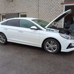 Hyundai Elantra на водородной очистке двигателя в компании ВОДОРОДОФФ (ранее Водород+ НН) Hyundai Elantra проходит водородную очистку двигателя