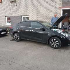 Kia Rio на водородной очистке двигателя в компании ВОДОРОДОФФ (ранее Водород+ НН) Kia Rio проходит водородную очистку двигателя