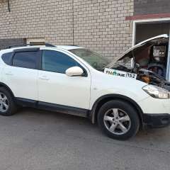 Nissan Qashqai на водородной очистке двигателя в компании ВОДОРОДОФФ (ранее Водород+ НН) Nissan Qashqai проходит водородную очистку двигателя