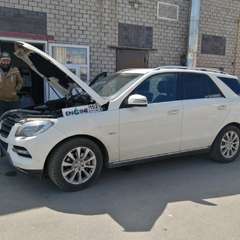 Mercedes-Benz ML 350 на водородной очистке двигателя в компании ВОДОРОДОФФ (ранее Водород+ НН) Mercedes-Benz ML 350 проходит водородную очистку двигателя
