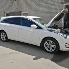 Hyundai I40 на водородной очистке двигателя в компании ВОДОРОДОФФ (ранее Водород+ НН) Hyundai I40 проходит водородную очистку двигателя