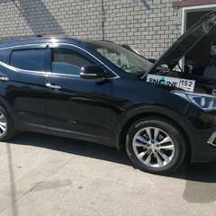 Hyundai Santa Fe на водородной очистке двигателя в компании ВОДОРОДОФФ (ранее Водород+ НН) Hyundai Santa Fe проходит водородную очистку двигателя
