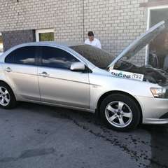 Mitsubishi Lancer на водородной очистке двигателя в компании ВОДОРОДОФФ (ранее Водород+ НН) Mitsubishi Lancer проходит водородную очистку двигателя