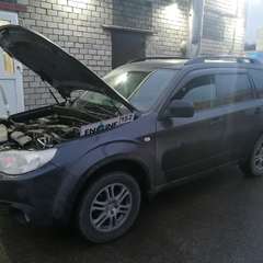Subaru Forester на водородной очистке двигателя в компании ВОДОРОДОФФ (ранее Водород+ НН) Subaru Forester проходит водородную очистку двигателя