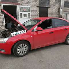 Chevrolet Cruze на водородной очистке двигателя в компании ВОДОРОДОФФ (ранее Водород+ НН) Chevrolet Cruze проходит водородную очистку двигателя