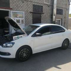 Volkswagen Polo на водородной очистке двигателя в компании ВОДОРОДОФФ (ранее Водород+ НН) Volkswagen Polo проходит водородную очистку двигателя