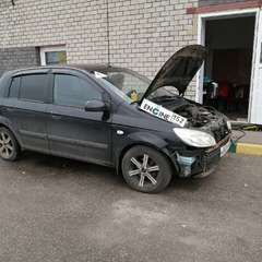 Hyundai Getz на водородной очистке двигателя в компании ВОДОРОДОФФ (ранее Водород+ НН) Hyundai Getz проходит водородную очистку двигателя