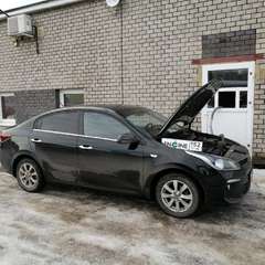 Kia Rio на водородной очистке двигателя в компании ВОДОРОДОФФ (ранее Водород+ НН) Kia Rio проходит водородную очистку двигателя