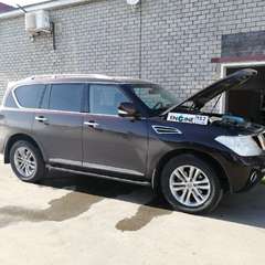 Nissan Patrol на водородной очистке двигателя в компании ВОДОРОДОФФ (ранее Водород+ НН) Nissan Patrol проходит водородную очистку двигателя