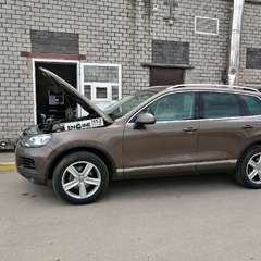 Volkswagen Touareg на водородной очистке двигателя в компании ВОДОРОДОФФ (ранее Водород+ НН) Volkswagen Touareg проходит водородную очистку двигателя