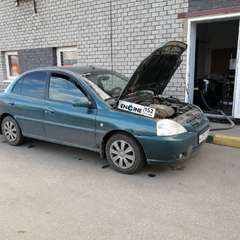 Kia Rio на водородной очистке двигателя в компании ВОДОРОДОФФ (ранее Водород+ НН) Kia Rio проходит водородную очистку двигателя