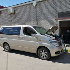 Nissan Elgrand на водородной очистке двигателя в компании ВОДОРОДОФФ (ранее Водород+ НН) Nissan Elgrand проходит водородную очистку двигателя