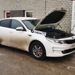 Kia Optima на водородной очистке двигателя в компании ВОДОРОДОФФ (ранее Водород+ НН) Kia Optima проходит водородную очистку двигателя