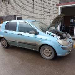 Hyundai Getz на водородной очистке двигателя в компании ВОДОРОДОФФ (ранее Водород+ НН) Hyundai Getz проходит водородную очистку двигателя