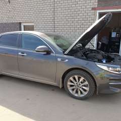 Kia Optima на водородной очистке двигателя в компании ВОДОРОДОФФ (ранее Водород+ НН) Kia Optima проходит водородную очистку двигателя